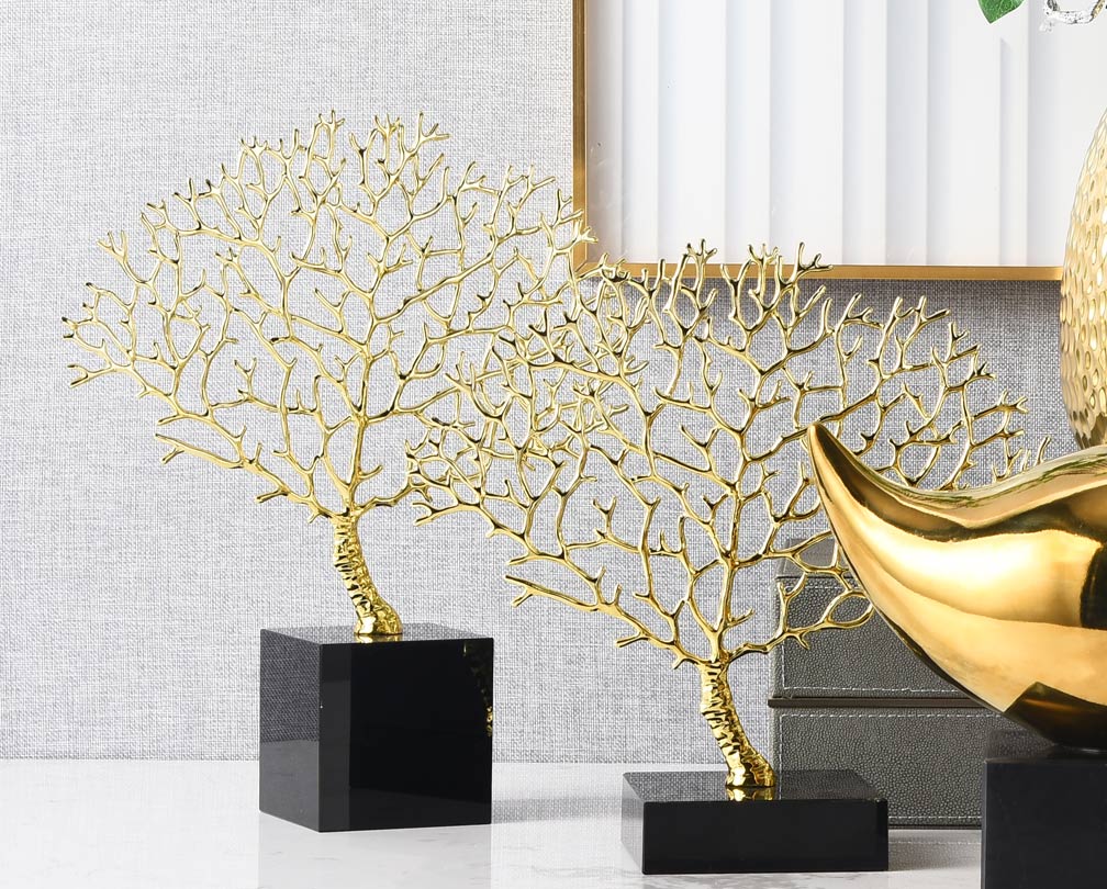 Affichage en cristal d'ornement de luxe d'arbre de prospérité pour la décoration à la maison